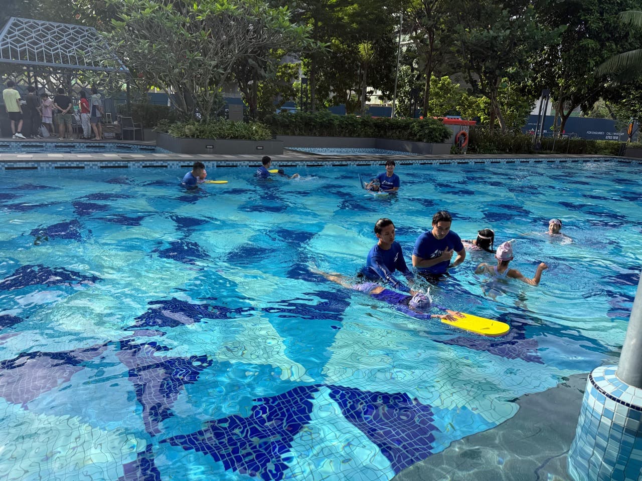 Penguin Academy swim teacher candidates developing progressively through supervised pool training